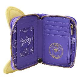 Loungefly Cartera Billetera Furby de Piel Sintética Vegana con Cremallera y 4 Ranuras para Tarjetas 12,7x3,81x10,16cm