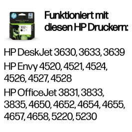 HP Tinte 302XL F6U68AE Negro, Cartucho de tinta original de alta capacidad, Tinta a base de pigmentos, 8.5 ml, 430 páginas Precio: 56.78999964. SKU: S0415671