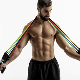 Pack Tabla de Flexiones Push-Up y Set de Bandas de Resistencia con Accesorios y Guía de Ejercicios InnovaGoods