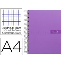 Cuaderno Espiral Liderpapel A4 Micro Crafty Tapa Forrada 120H 90 gr Cuadro 5 mm 5 Bandas 4 Taladros Color Violeta Precio: 7.49999987. SKU: B1D2EE74ZH