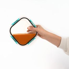 Quid Recipiente Hermético Vidrio Purity 12x12x5,8 cm - 31 cL (12 Unidades)