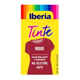 Iberia Tinte para ropa Rojo, color brillante y duradero, hasta 40°C, 20g colorante + 50g fijador Precio: 4.49999968. SKU: S7910961