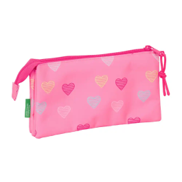 Portatodo Benetton Heart Rosa 22 x 12 x 3 cm
