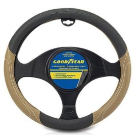 Funda Volante Confort Universal PU Goma Antideslizante Lavable Gris-Marrón Gy Cs6 GOD7010