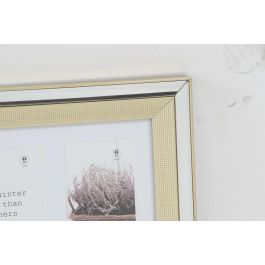 DKD Home Decor Marco Multifoto Tradicional Dorado Plateado 2 x 47 x 29 cm con 3 Fotos (2 Unidades)
