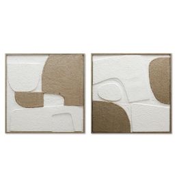 Cuadro Scandi DKD Home Decor Blanco Natural 2.2 x 70 x 70 cm (2 Unidades) Precio: 161.88999948. SKU: B1KH3X8D5N