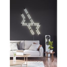 Nanoleaf Lines Skin Negro Mate 9 Piezas - Cubiertas Snap-On Ultra Ligeras para Personalizar Barras Luminosas