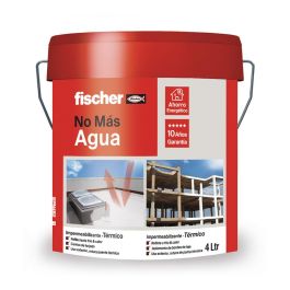 Fischer 564318 Impermeabilizante embaldosable térmico blanco 4l para terrazas, tejados, transitables