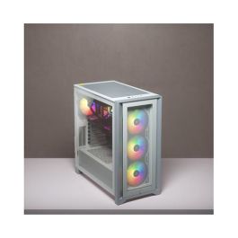 Corsair 4000X RGB Torre Midi ATX Blanca para PC Gaming con Ventana de Cristal Templado