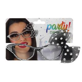 Gafas Estilo Con Lazo Negro - Complemento perfecto para disfraces retro y fiestas temáticas