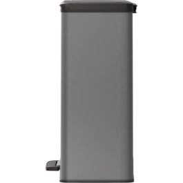 Cubo de basura rectangular - DECO BIN - CURVER - 65L - Gran capacidad - 49 x 32 x 61 cm - Antracita