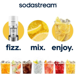 Sodastream DUOBICB - Máquina de Agua con Gas DUO Blanca Pack 4 Botellas (2 decantadores DUO + 2 Fusible LV)