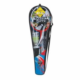 TALBOT TORRO AAAOW04920 Set Bádminton 4 Fighter - 4 Raquetas con Cordaje Multifilamento - 3 Volantes Sintéticos