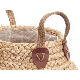 Giftdecor Cesto Plegable con Asas de Esparto Mixto 20 cm Base Natural (12 Unidades)