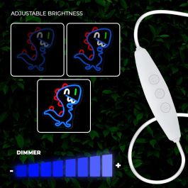 Forever Lampara Neon Led Jurassic Baby con Función de Atenuación, Tecnología LED, Decoración Moderna