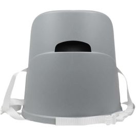 Thermobaby Silla elevadora BLOC Tudi Charming Grey, ligera, compacta y portátil, con arnés 3 puntos para seguridad y comodidad del bebé +6 meses