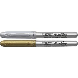 Marcador T.Opaca Perm. Bic Marking Color Gold&Silver Caja De 12 Precio: 22.49999961. SKU: S8401587