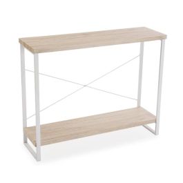 Versa home Mesa de Entrada Taline, Recibidor Consola 100x30x80 cm, Madera MDF/Metal, Marrón Claro/Blanco Precio: 59.50000034. SKU: B1CDCD4483