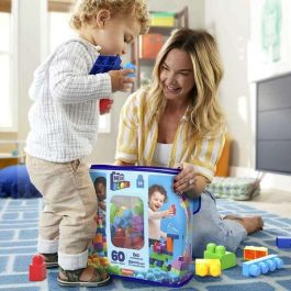 Mattel Bolsa Construccion Mega Bloks 60 Piezas Azul para Niños