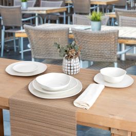 Set de Aperitivo Ariane Earth Blanco Cerámica Ø 17 cm (6 Unidades)