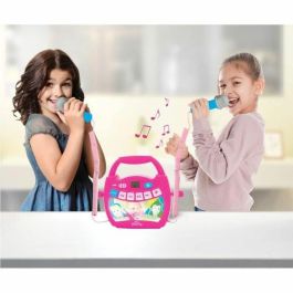 Lexibook Princesa de Disney - Reproductor Karaoke Bluetooth Portátil para Niños con 2 Micrófonos, Efectos de Luz LED, Grabación y Cambio de Voz, Batería Recargable