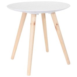 Home Deco Factory Juego de 2 Mesas Nido con Relieve Bl, MDF y Pino, Estilo Elegante y Fresco Home Deco Factory Juego de 2 Mesas Nido con Relieve Bl, MDF y Pino, Estilo Elegante y Fresco