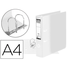 Elba Archivador de Palanca Rado DIN A4 Blanco Lomo 80mm Carton Forrado con Compresor Metálico Precio: 9.5000004. SKU: B1AFNKNGBR