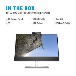 HP E24mv G4 Monitor de Conferencias FHD 23.8" (60.45cm) con Webcam 5MP, Altavoces y Micrófono integrados