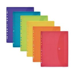 Dosier Sobre Oxford Pp Translucido Velcro A5+ Multitaladro Surtido (6 Colores) (Set de 24) Precio: 30.50000052. SKU: B199BAE5JT