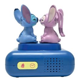 Lexibook Reloj Despertador Disney Stitch Y Angel RL800D2 con Luz Nocturna y Sonidos Personalizables