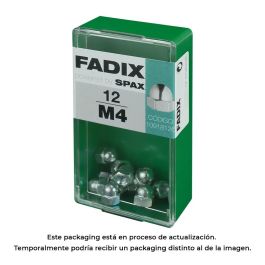 Fadix 10918126 Tuerca Ciega Zinc M 4 Caja 12 Unidades Acero Cincado Din 1587