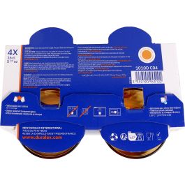 Duralex Set de 4 Vasos de 16 cl Colección Ambar Modelo Lys, Medidas 7 x 7 x 7.5 cm (12 Cajas)