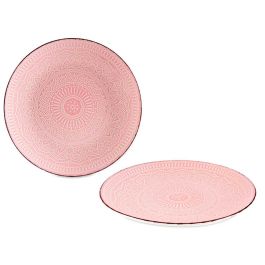 Plato Relieve Llano Rosa 27Cm Vessia (24 Unidades) Plato Relieve Llano Rosa 27Cm Vessia (24 Unidades)