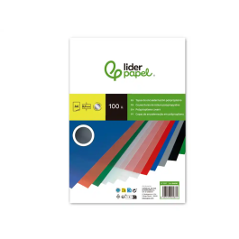 Liderpapel Tapa Encuadernacion Polipropileno Din A4 0.5mm Ahumado Paquete 100 Unidades