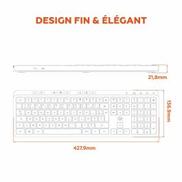 Mobility Lab Teclado KP450W Inalámbrico AZERTY FR Teclas Planas Multiconexiones Negro
