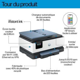 HP OfficeJet Pro 8135e Impresora Multifunción Color Tinta con Fax para Hogar/Oficina, compatible con HP Instant Ink y HP+