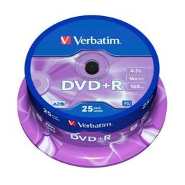 Dvd+R Verbatim Capacidad 4.7 grb Velocidad 16X 120 Min Tarrina De 25 Unidades Precio: 9.68999944. SKU: B1GY442RAZ