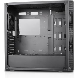 Cooltek CT VIER Midi Tower RGB Negro para PC ATX/micro ATX/Mini-ITX con Ventana Lateral de Vidrio y Ventiladores