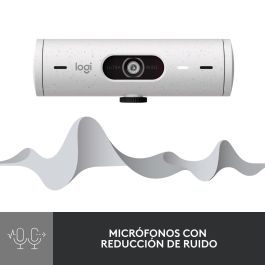 Logitech Brio 500 Webcam 4 MP, 1080p/30 fps, Campo Visual Ajustable, Enfoque Automático, Blanco Crudo