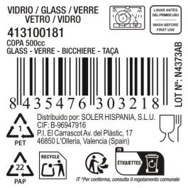 La Mediterranea Copa Auriss Sagra 500 cc de ø10 x 20 cm (16 Unidades)