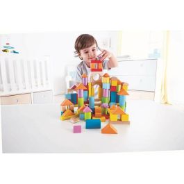 Hape Puzzle de Madera de Haya, 101 Piezas, con Bloques, Medidas 27x22x13cm, Edad Mínima 12 Meses