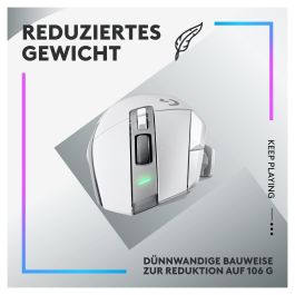 Logitech G502 X Plus Ratón Inalámbrico Óptico Blanco 25600 DPI RGB LIGHTSPEED HERO 25K