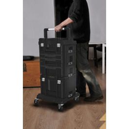 Stanley FMST1-71972 Módulo de Rodillos TSTAK FATMAX, 4 Ruedas 360° con Freno, Resina Resistente, Compatible PRO-STACK