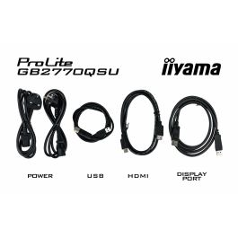 Iiyama G-MASTER GB2770QSU-B6 Monitor Gaming 27" IPS 2K Ultra HD 2560x1440 180Hz 0.2ms FLC, Altavoces, USB 3.2, VESA, Negro