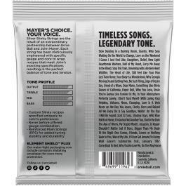 Ernie Ball John Mayer Signature Slinky Silver - Juego de cuerdas de guitarra eléctrica 10.5-47 con RPS