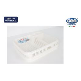 Inde Escurreplatos con Bandeja Zola Blanco 34x35x8,5 cm (4 Unidades)