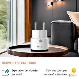 Mini enchufe inteligente - KONYKS - Priska Max Negro FR - Wi-Fi+BT - 16A - Blanco