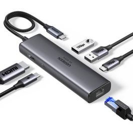 UGREEN 45000 Hub USB-C Revodok 6 en 1: Docking Station con HDMI 4K@60Hz, Ethernet, Carga PD 100W, USB 10Gbps, Gris Precio: 46.88999986. SKU: B12XV6R4K8