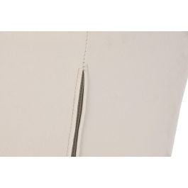 DKD Home Decor Silla Loft Crema Metal/Poliéster Plateado 56.5x80x52 cm