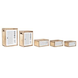 Cesta Ropa DKD Home Decor Natural Blanco 30 x 55 x 40 cm Set de 5 Cesta Ropa DKD Home Decor Natural Blanco 30 x 55 x 40 cm Set de 5